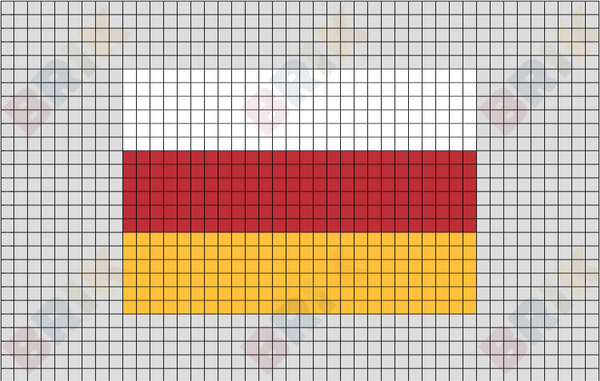 Flag of South Ossetia Pixel Art
