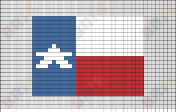 Flag of Texas Pixel art