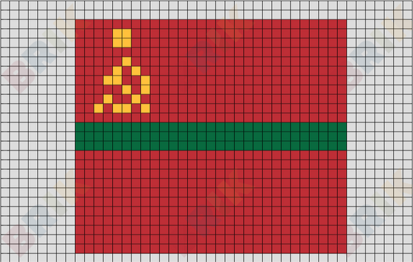 Flag of Transnistria Pixel Art
