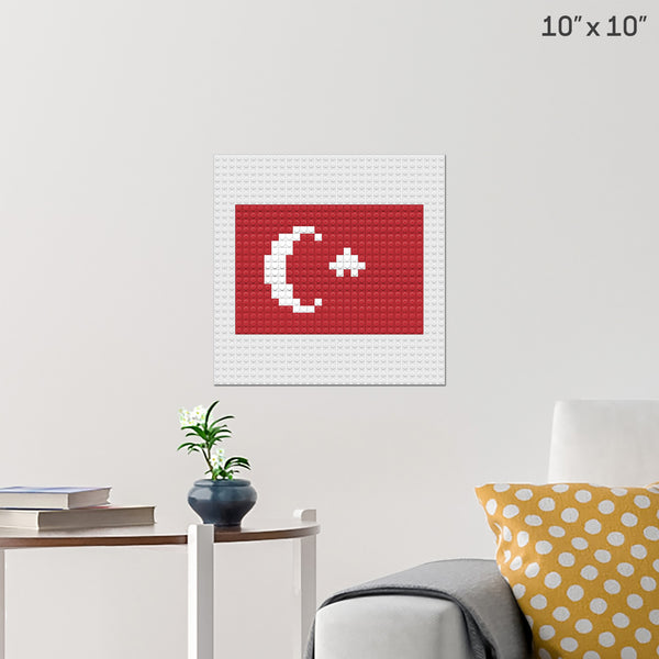 Flag of Turkey Brick Poster