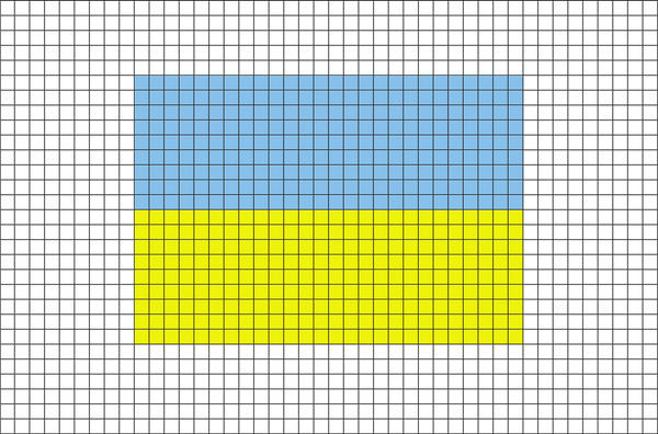 Flag of Ukraine Pixel Art