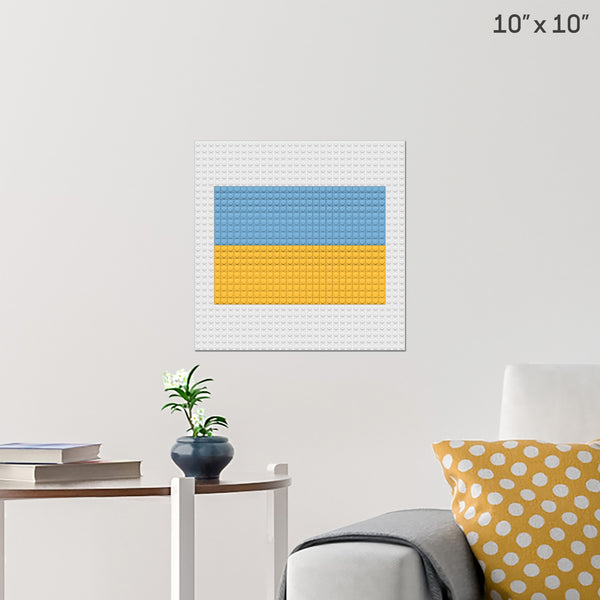 Flag of Ukraine Brick Poster