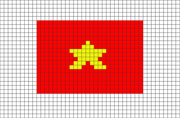 Flag of Vietnam Pixel Art