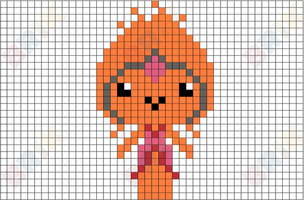 Flame Princess Pixel Art
