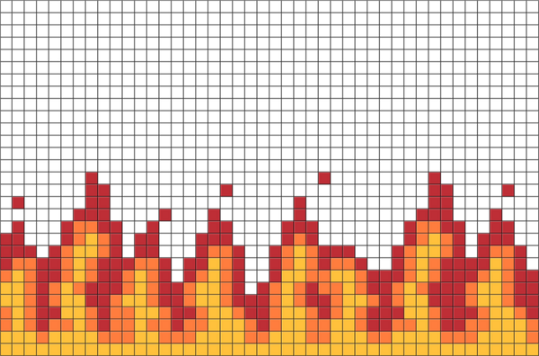 Flames Pixel Art