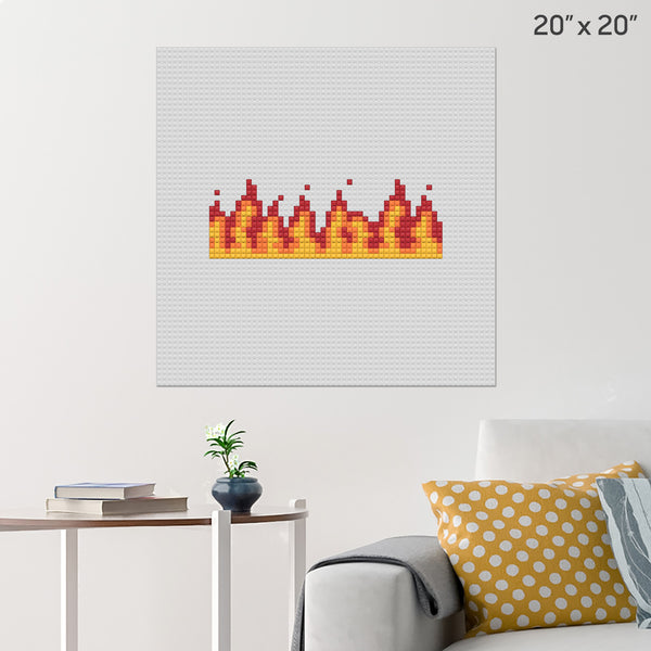 Flames Brick Poster