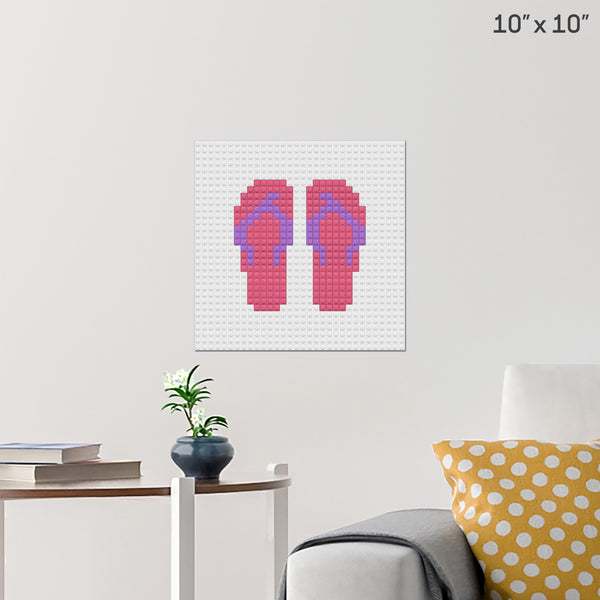 Flip-Flops Brick Poster