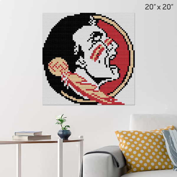 Florida State Osceola Mascot Brick Poster