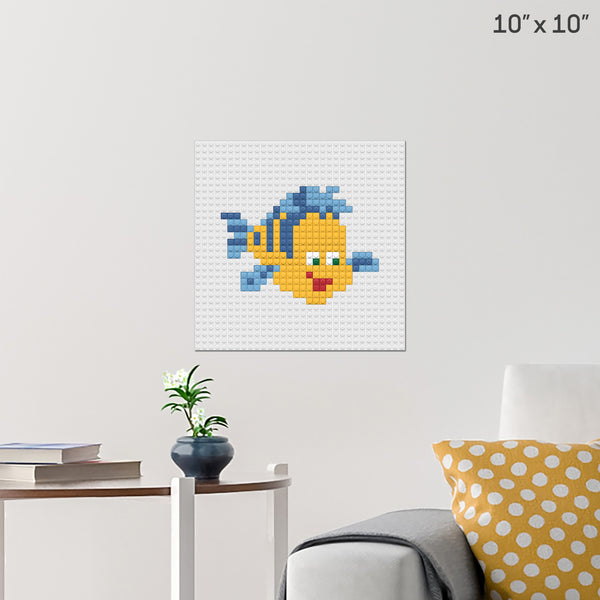 Flounder Little Mermaid Brick Poster