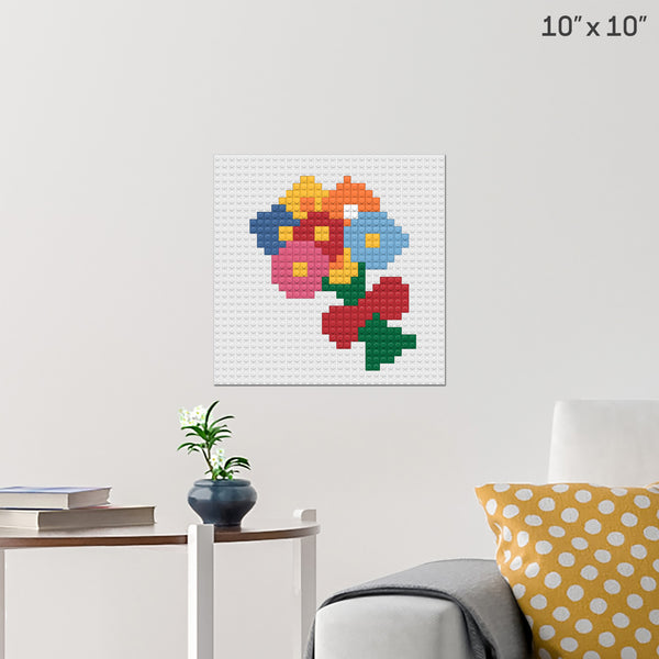 Flowers Brick Poster