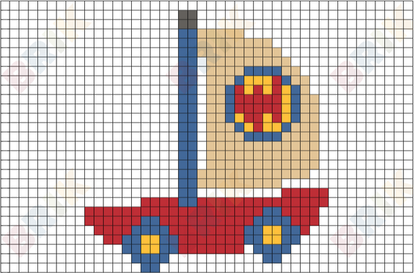 Flyboat Pixel Art