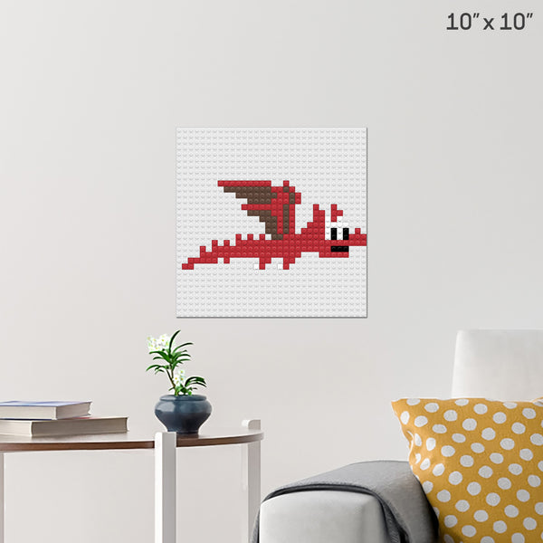 Flying Dragon Brick Poster
