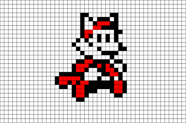 Flying Mario Pixel art