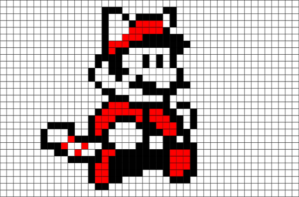 Flying Mario Pixel Art