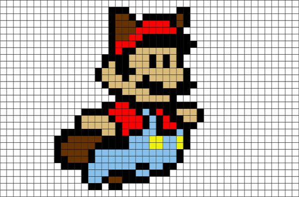 Flying Mario Pixel Art
