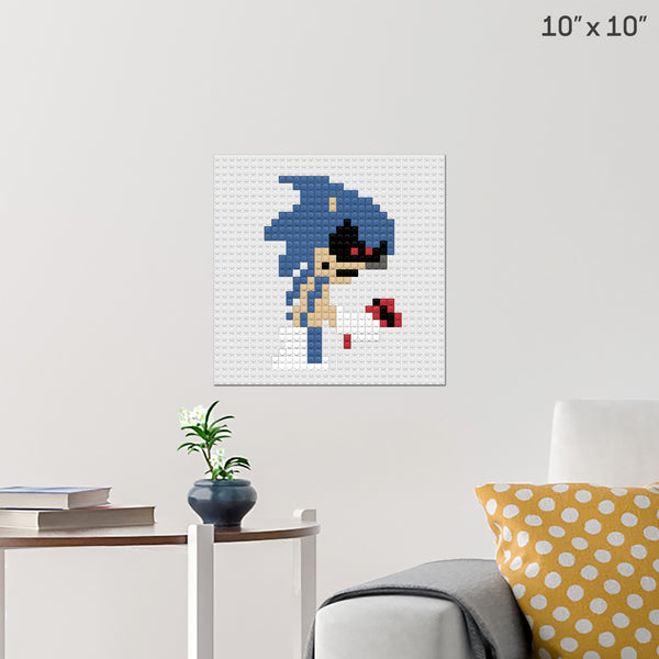 fnf sonic exe Brick Poster