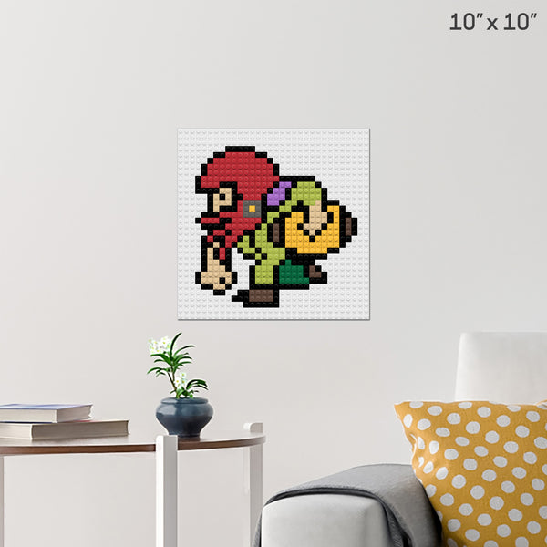 Football Player Brick Poster