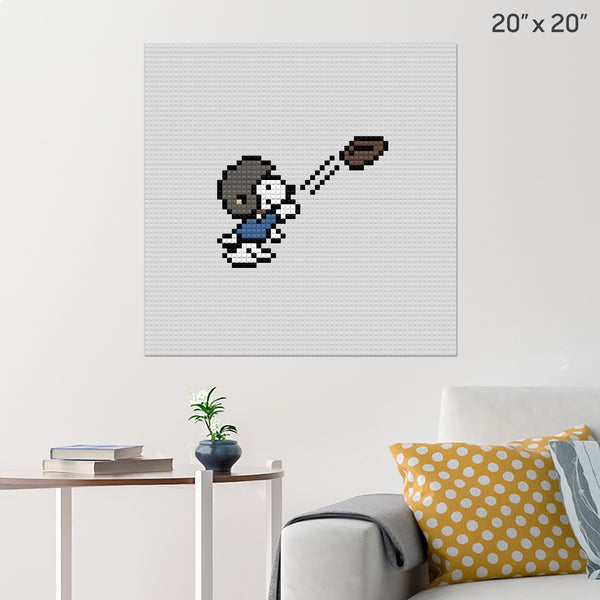 Football Snoopy Brick Poster