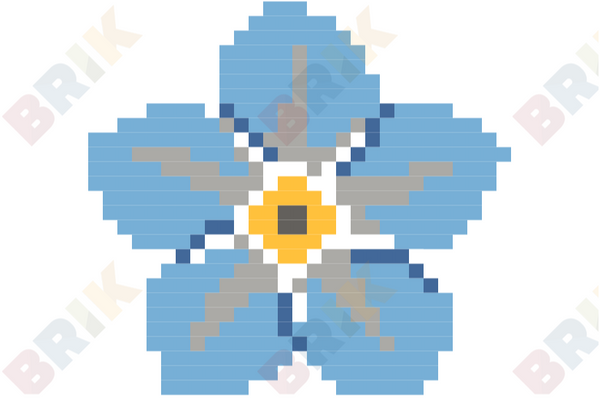 Forget Me Not Day Pixel Art