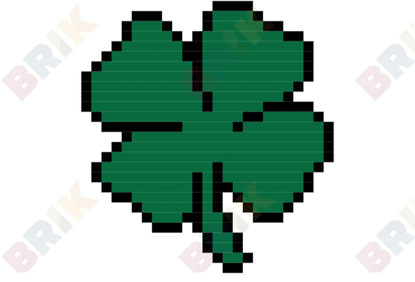 Four-Leaf Clover Pixel Art