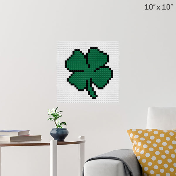 Four-Leaf Clover Brick Poster