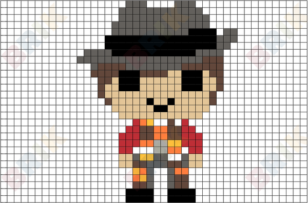 Fourth Doctor Pixel Art