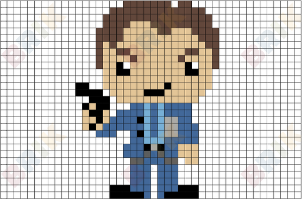 Fox Mulder Pixel Art