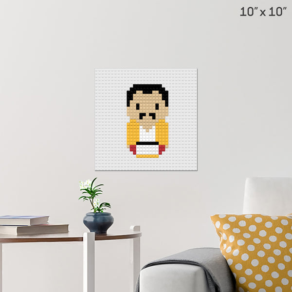 Freddie Mercury Brick Poster