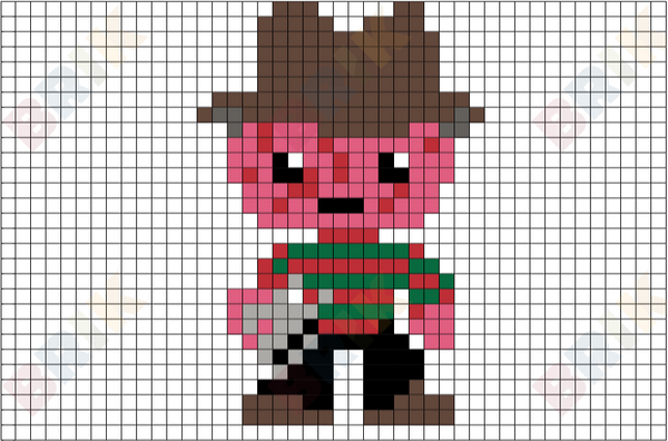Freddy Krueger Pixel Art