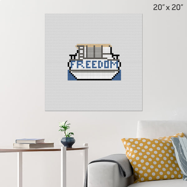 Freedom Boat Transom Brick Poster