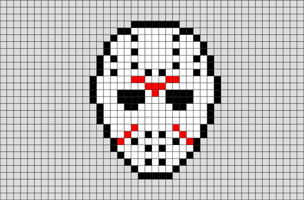 Friday the 13th Mask Pixel Art
