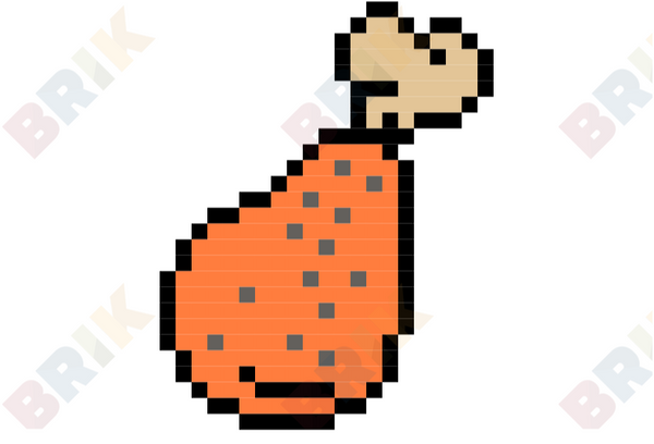 Fried Chicken Pixel Art