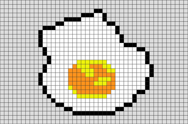Fried Egg Pixel Art