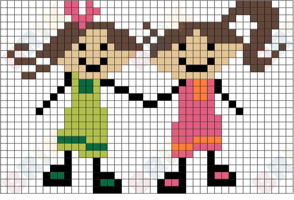 Friendship Day Pixel Art