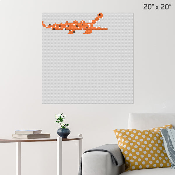 Frogger Alligator Open Mouth Brick Poster