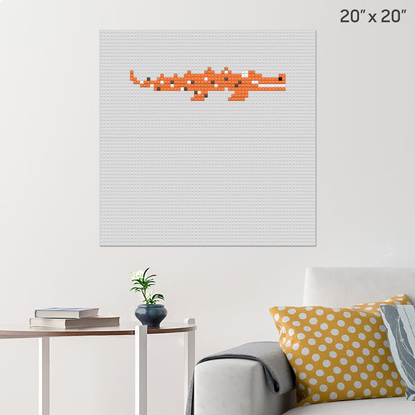 Frogger Alligator Brick Poster