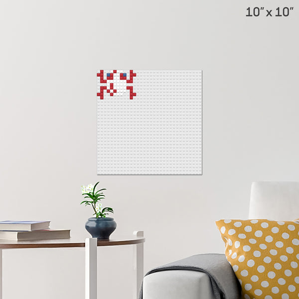 Frogger Invisible Lady Frog Brick Poster