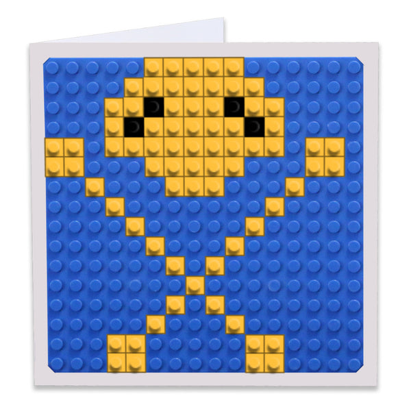 Frogger Skull and Bones Greeting Card