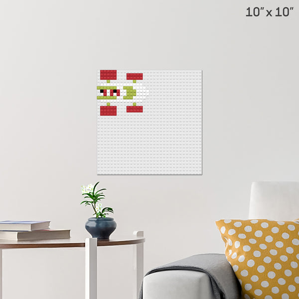 Frogger White Car Brick Poster