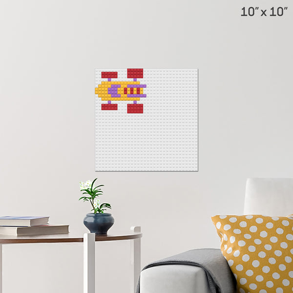 Frogger Yellow Car Brick Poster