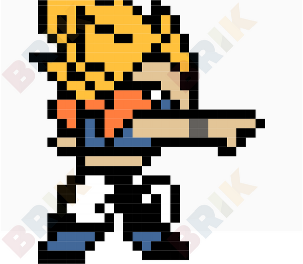 Fusion of Gohan & Trunks Pixel Art