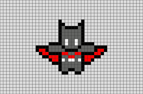 Future Batman Bead Sprite Pixel Art