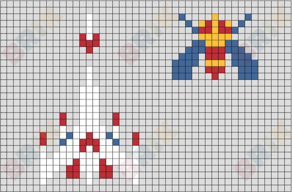 Galaga Pixel Art