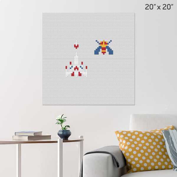 Galaga Brick Poster