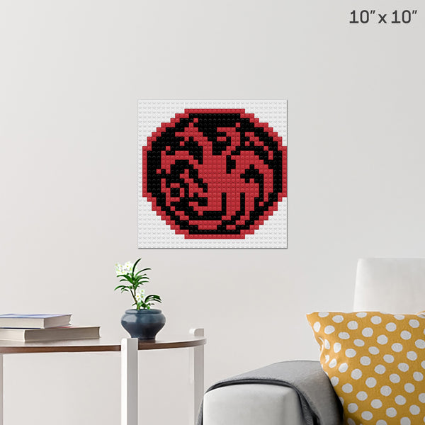 Game of Thrones House Targaryen Brick Poster