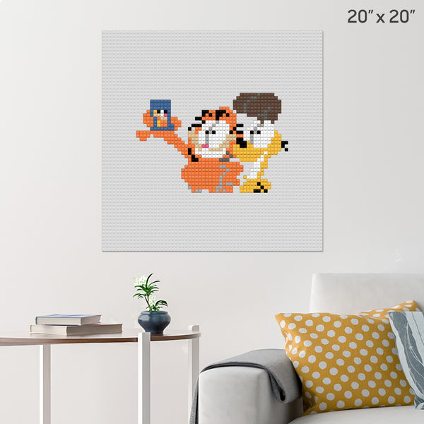 Garfield and Odie Brick Poster