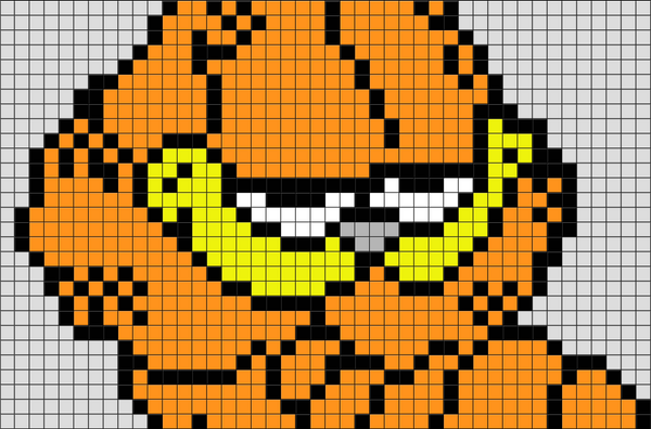 Garfield Pixel Art