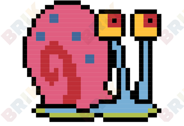 Gary the Snail Pixel Art