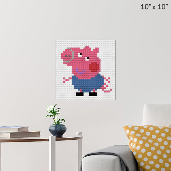 George Pig Brick Poster