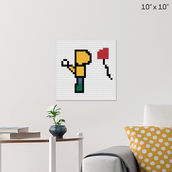 Georgie with balloon Brick Poster